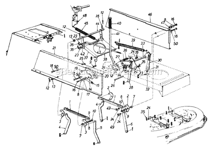 Page B Diagram and Parts List for 133P679H026 1993 MTD Lawn Tractor