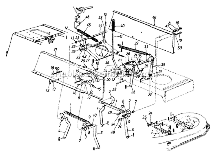 Page B Diagram and Parts List for 133M660G013 99686 -1993 MTD Lawn Tractor