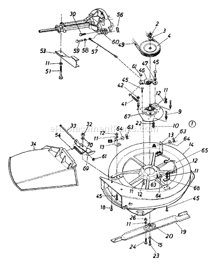 Page A Diagram and Parts List for 134B560B336 1994 MTD Lawn Tractor