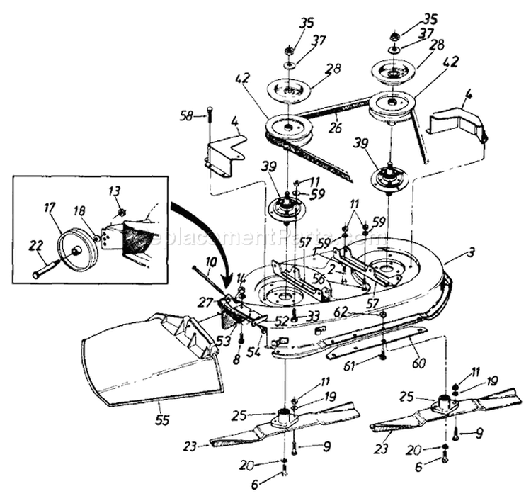 Page A Diagram and Parts List for 134H660F000 1994 MTD Lawn Tractor