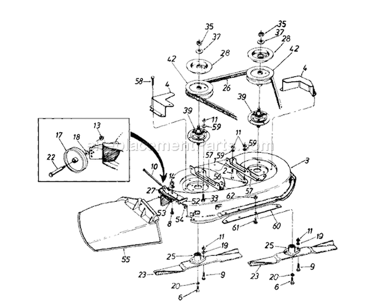 Page A Diagram and Parts List for 134I600F000 1994 MTD Lawn Tractor