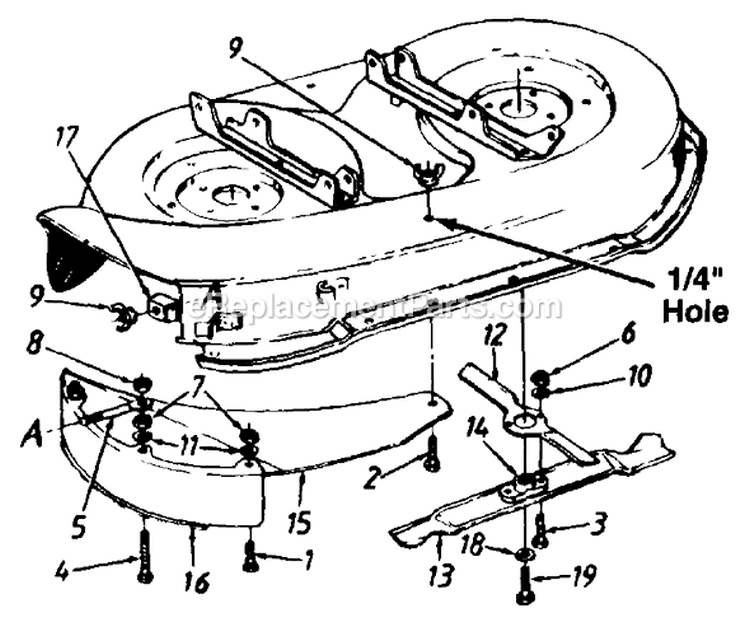 Page E Diagram and Parts List for 134L673G713 1994 MTD Lawn Tractor