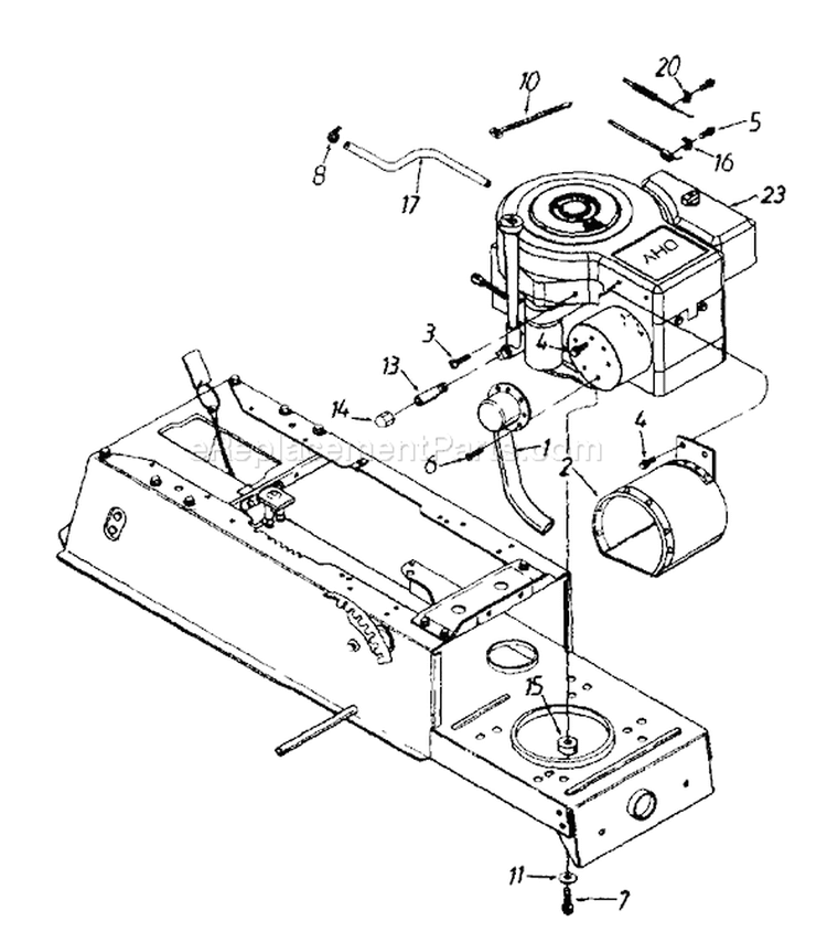 Page D Diagram and Parts List for 134M695G000 1994 MTD Lawn Tractor