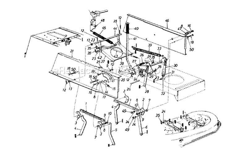 Page B Diagram and Parts List for 134O699G000 1994 MTD Lawn Tractor
