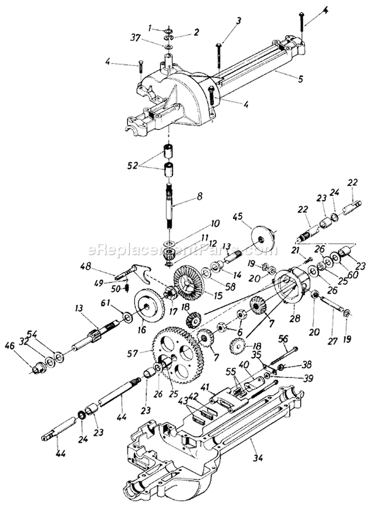 Page J Diagram and Parts List for 134P660G000 1994 MTD Lawn Tractor