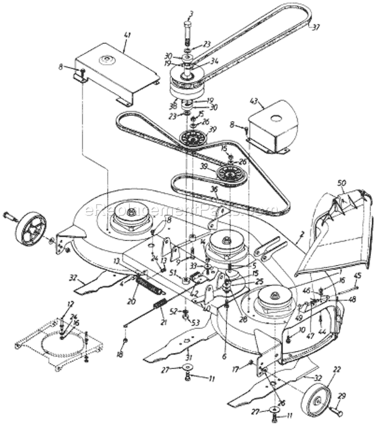 Page A Diagram and Parts List for 134P679H033 1994 MTD Lawn Tractor
