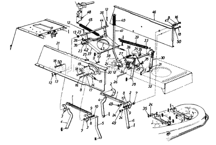 Page B Diagram and Parts List for 134L670F033 1994 MTD Lawn Tractor