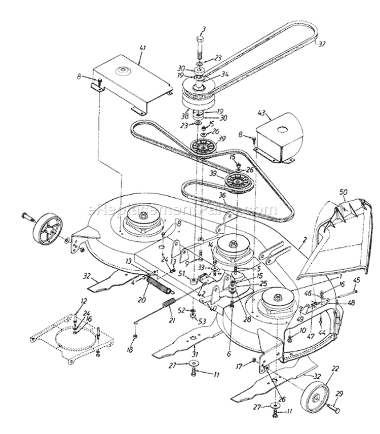 Page A Diagram and Parts List for 134O699H352 1994 MTD Lawn Tractor