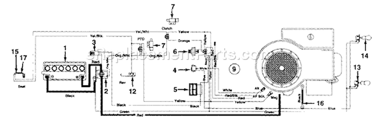 Page D Diagram and Parts List for 134Q677G141 1994 MTD Lawn Tractor