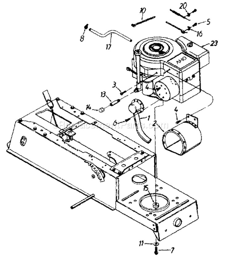Page F Diagram and Parts List for 134Q677G141 1994 MTD Lawn Tractor