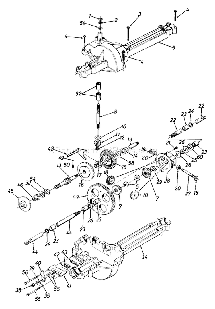 Page F Diagram and Parts List for 134Y452F000 1994 MTD Lawn Tractor