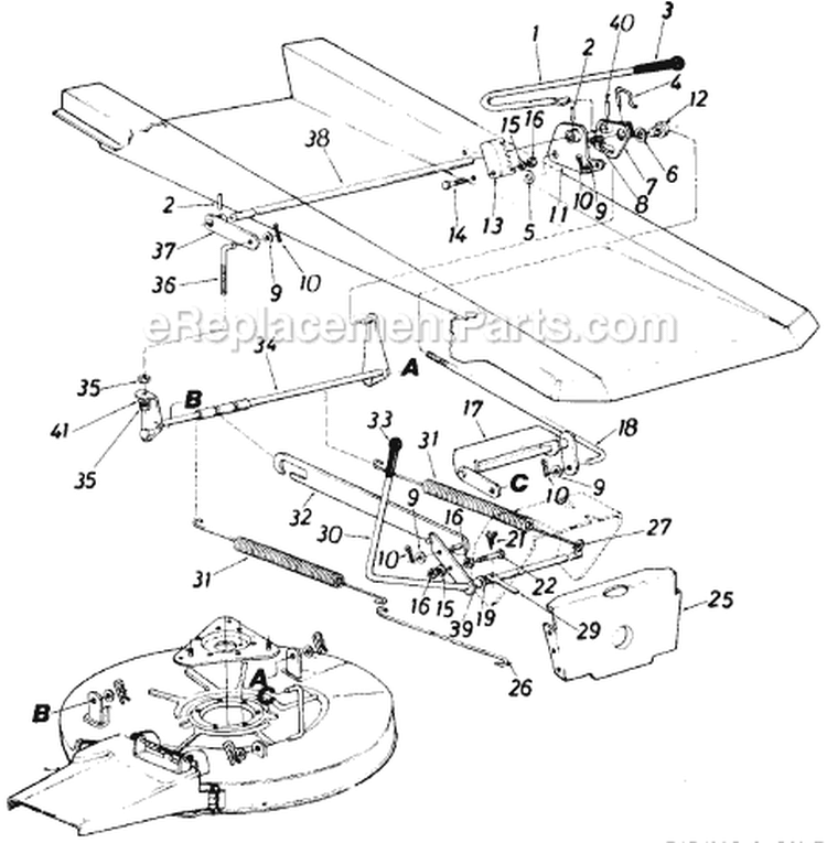 Page B Diagram and Parts List for 135-504-120 1985 MTD Lawn Tractor