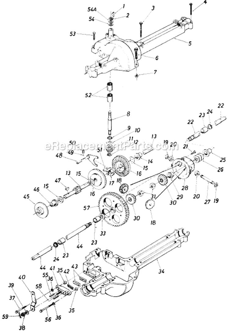 Page G Diagram and Parts List for 135-511-054 1985 MTD Lawn Tractor