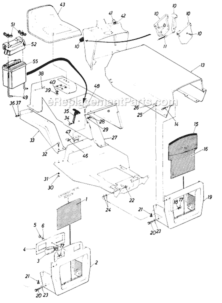 Page D Diagram and Parts List for 135-529-704 1985 MTD Lawn Tractor