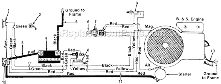 Page F Diagram and Parts List for 135-618-009 1985 MTD Lawn Tractor