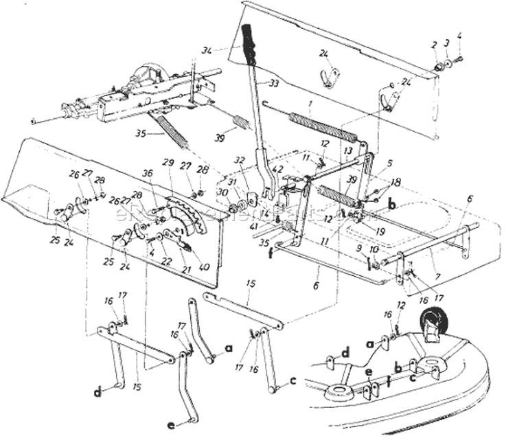 Page K Diagram and Parts List for 135-638P033 1985 MTD Lawn Tractor