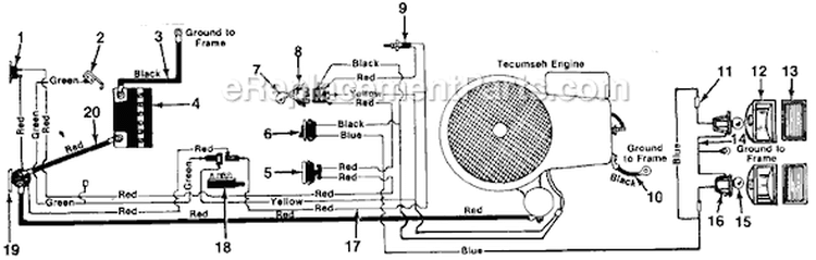 Page C Diagram and Parts List for 135-666-077 1985 MTD Lawn Tractor