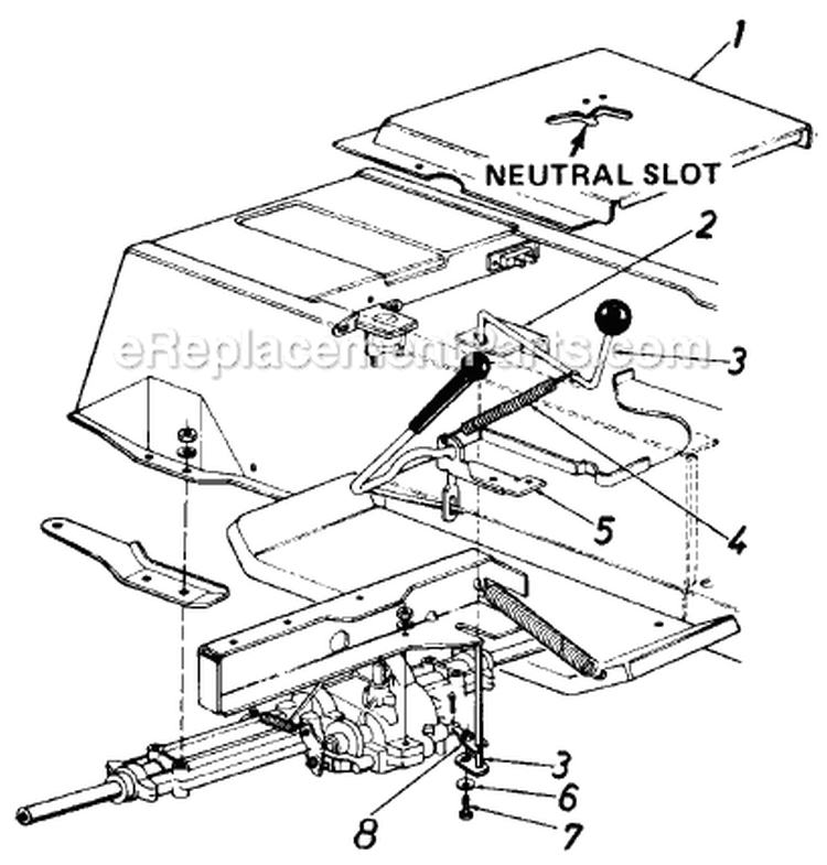 Page B Diagram and Parts List for 135-668-929 1985 MTD Lawn Tractor