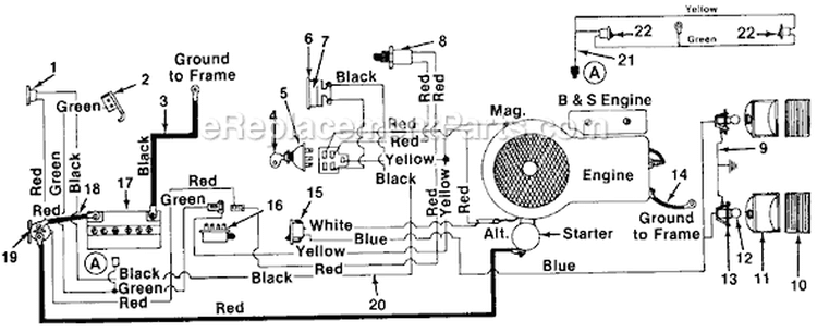 Page C Diagram and Parts List for 135-668-929 1985 MTD Lawn Tractor