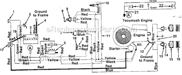 Page D Diagram and Parts List for 135-668-929 1985 MTD Lawn Tractor