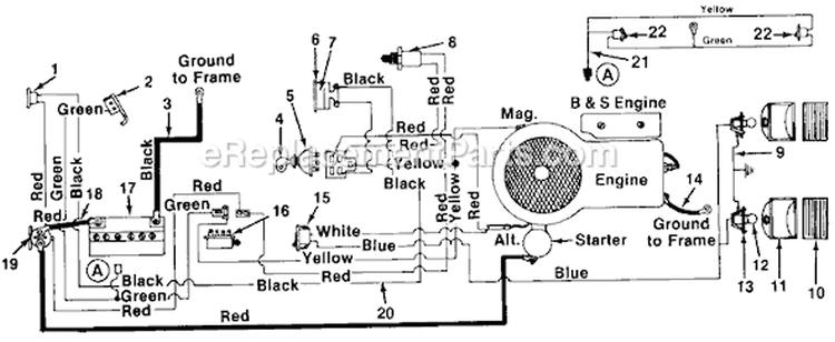 Page C Diagram and Parts List for 135-669-022 1985 MTD Lawn Tractor