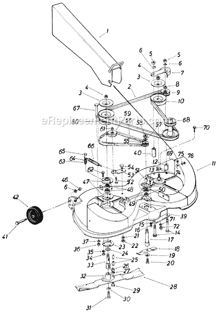Page G Diagram and Parts List for 135-669-022 1985 MTD Lawn Tractor
