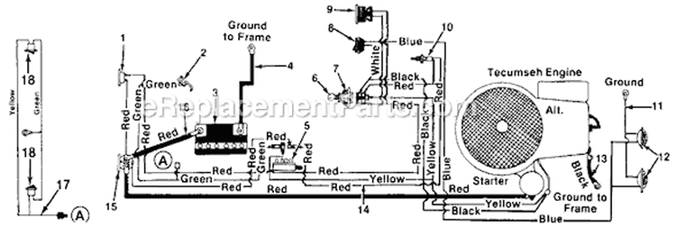 Page D Diagram and Parts List for 135-688-205 1985 MTD Lawn Tractor