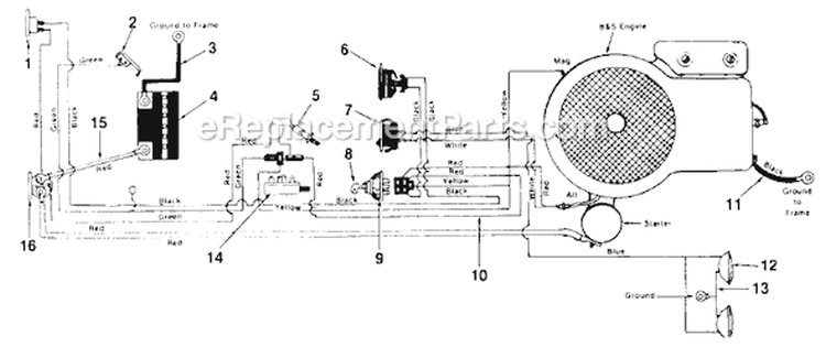 Page A Diagram and Parts List for 135-692-016 1985 MTD Lawn Tractor