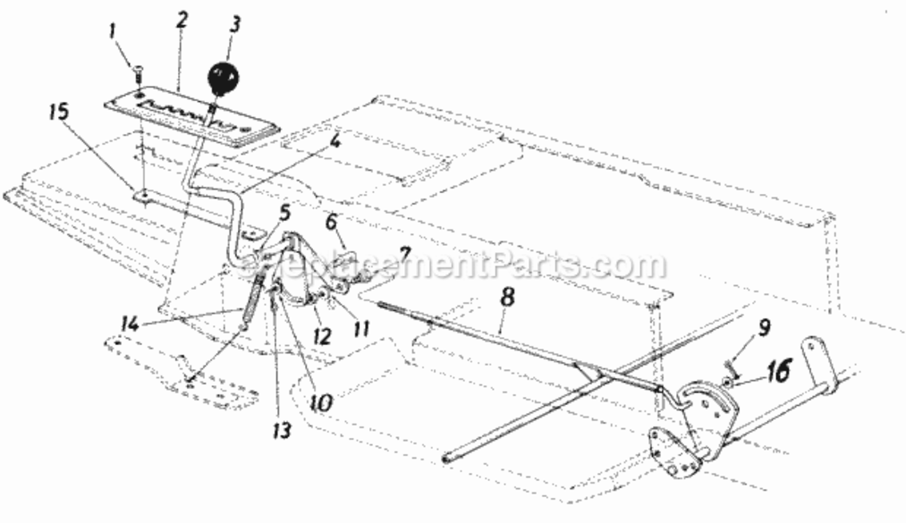 Page M Diagram and Parts List for 135-698-000 1985 MTD Lawn Tractor