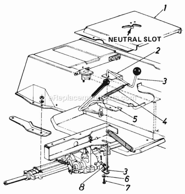 Page B Diagram and Parts List for 135-698-000 1985 MTD Lawn Tractor