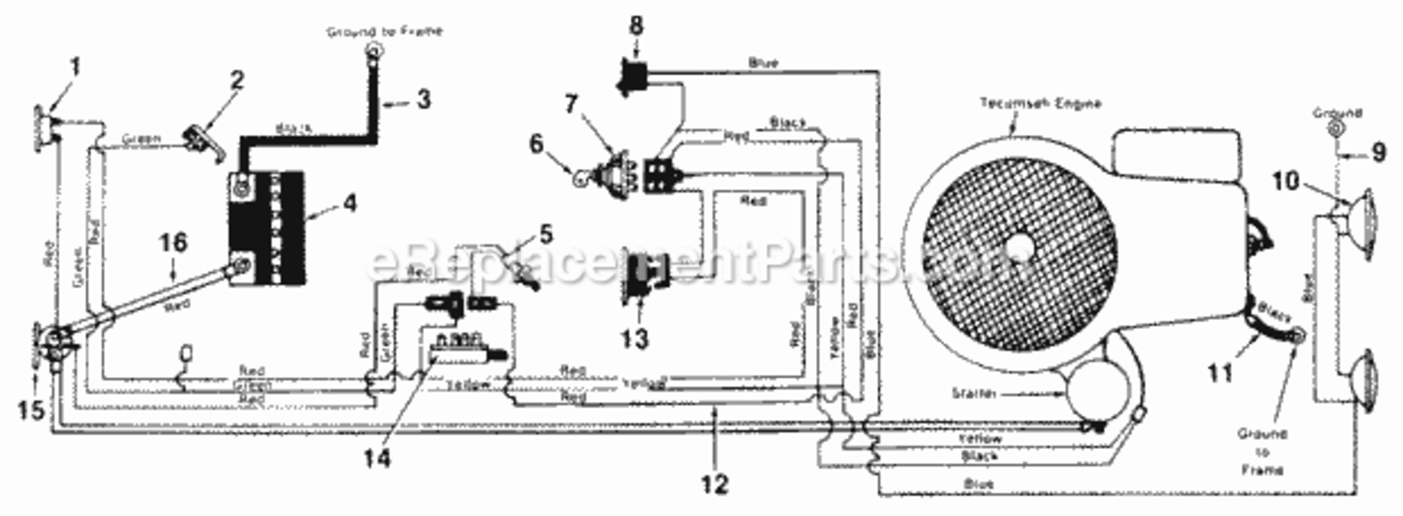 Page F Diagram and Parts List for 135-698-000 1985 MTD Lawn Tractor
