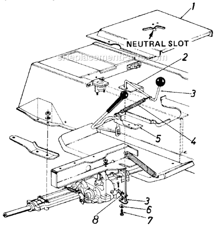 Page B Diagram and Parts List for 135-704-000 1985 MTD Lawn Tractor
