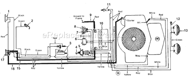 Page A Diagram and Parts List for 135-704-033 1985 MTD Lawn Tractor