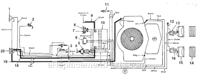 Page A Diagram and Parts List for 135-715-000 1985 MTD Lawn Tractor