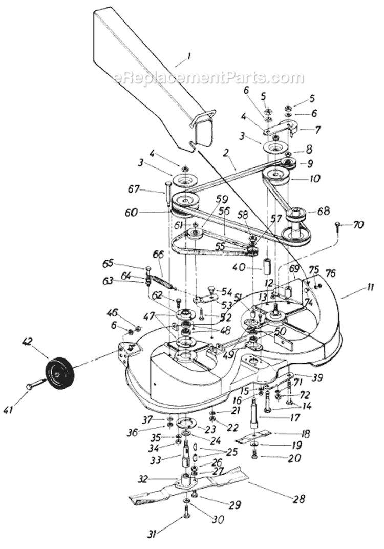 Page C Diagram and Parts List for 135-716-000 1985 MTD Lawn Tractor