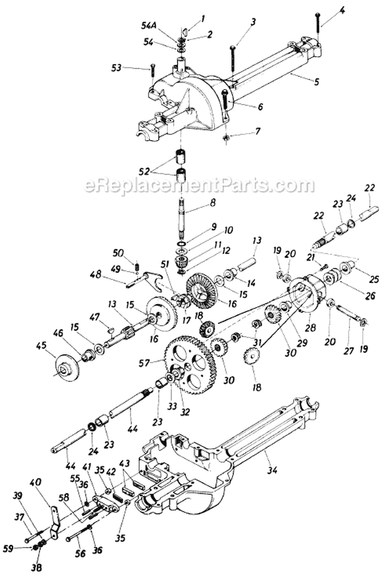 Page F Diagram and Parts List for 13511S 1985 MTD Lawn Tractor