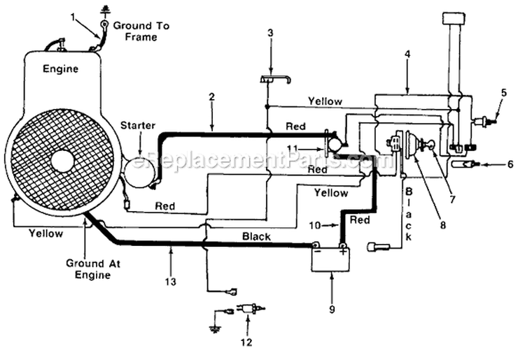 Page B Diagram and Parts List for 13513C 1986 MTD Lawn Tractor