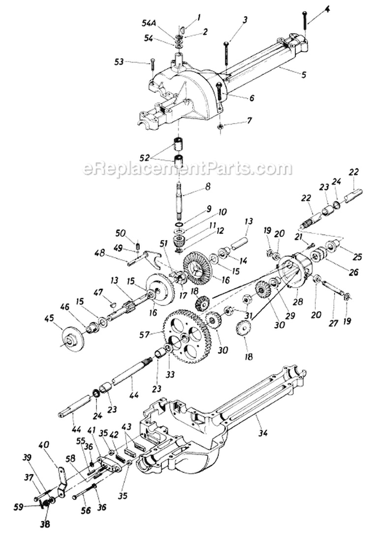Page F Diagram and Parts List for 13513S 1985 MTD Lawn Tractor