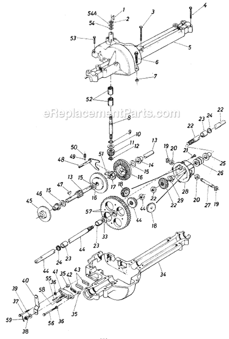 Page G Diagram and Parts List for 13517C 1986 MTD Lawn Tractor