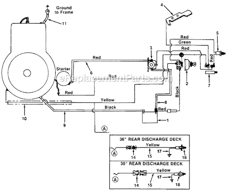 Page A Diagram and Parts List for 13517S 1985 MTD Lawn Tractor