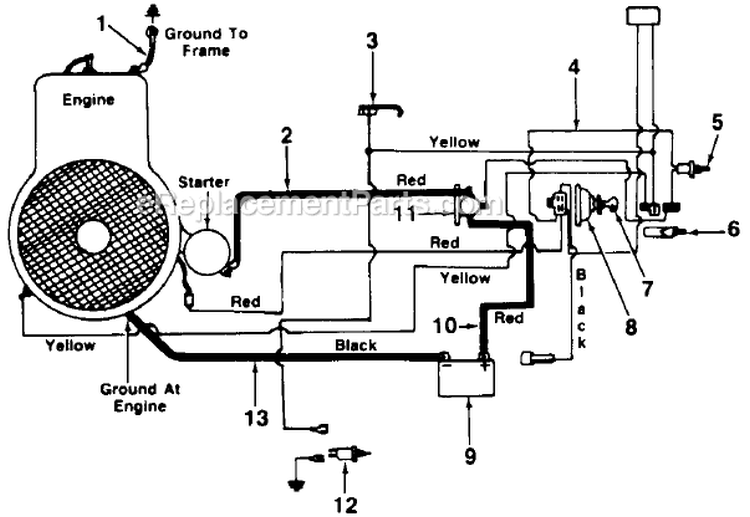 Page C Diagram and Parts List for 13518-7 1987 MTD Lawn Tractor