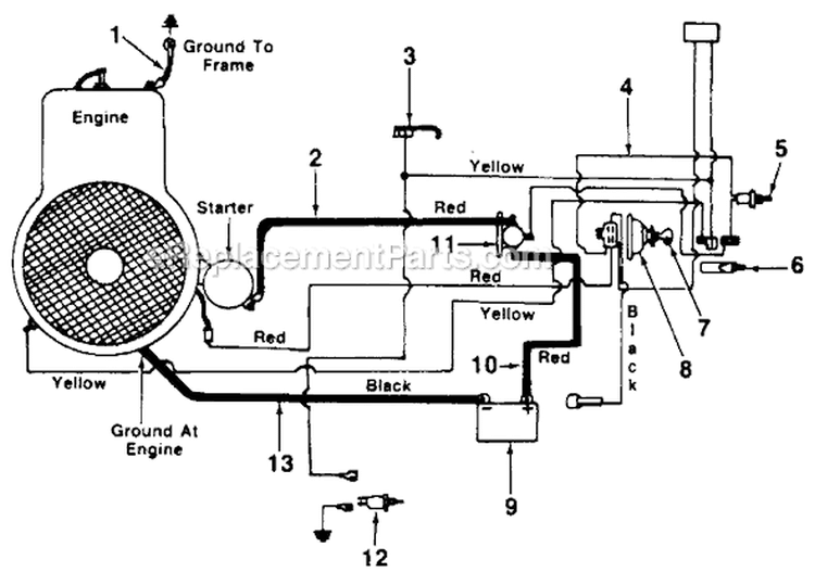 Page B Diagram and Parts List for 13518-8 1988 MTD Lawn Tractor
