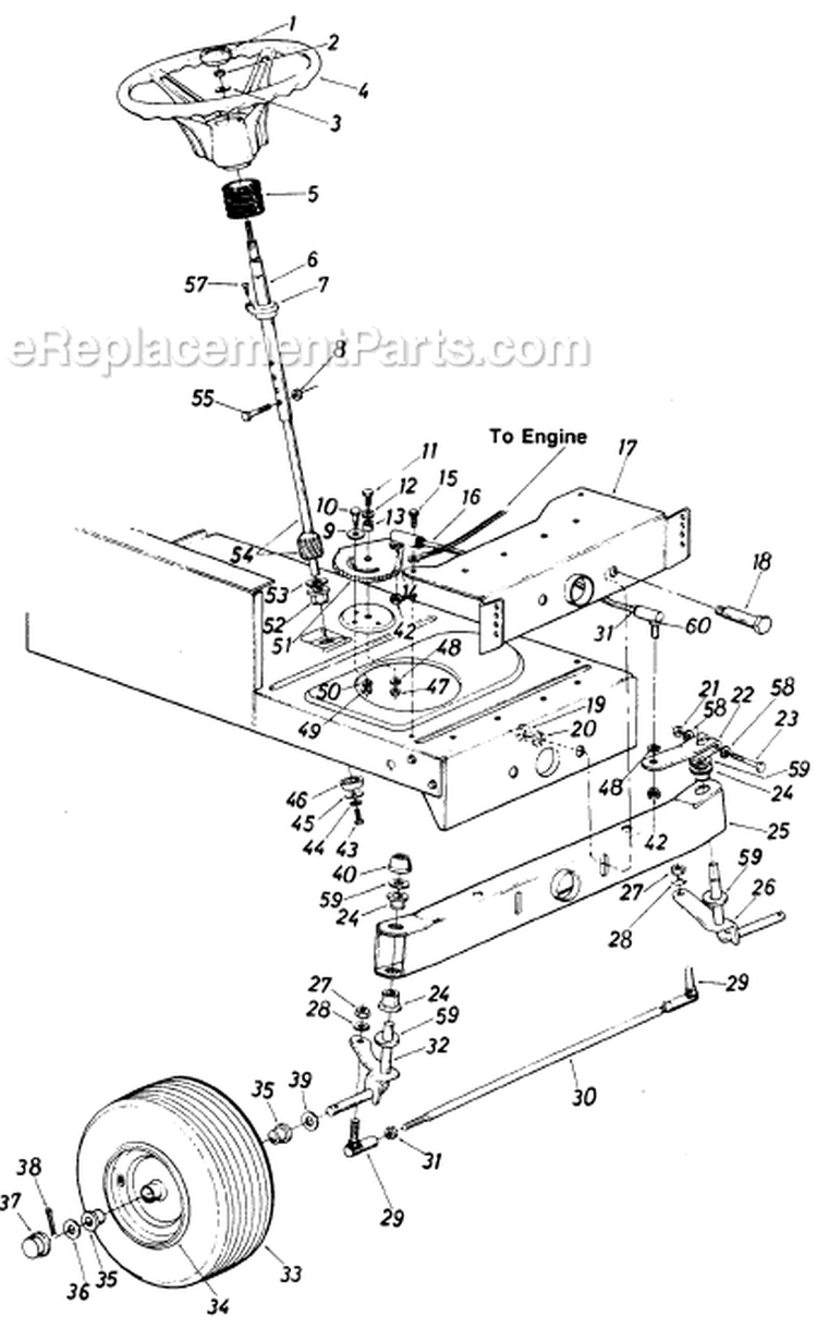 Page F Diagram and Parts List for 13565-7 1987 MTD Lawn Tractor