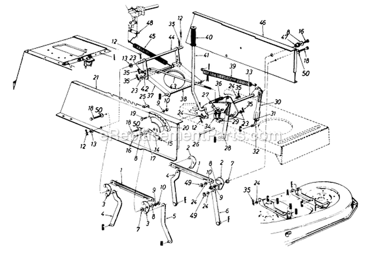 Page B Diagram and Parts List for 135H660F729 1995 MTD Lawn Tractor