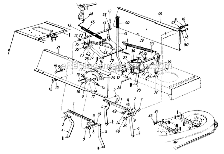 Page B Diagram and Parts List for 135L660F134 1995 MTD Lawn Tractor