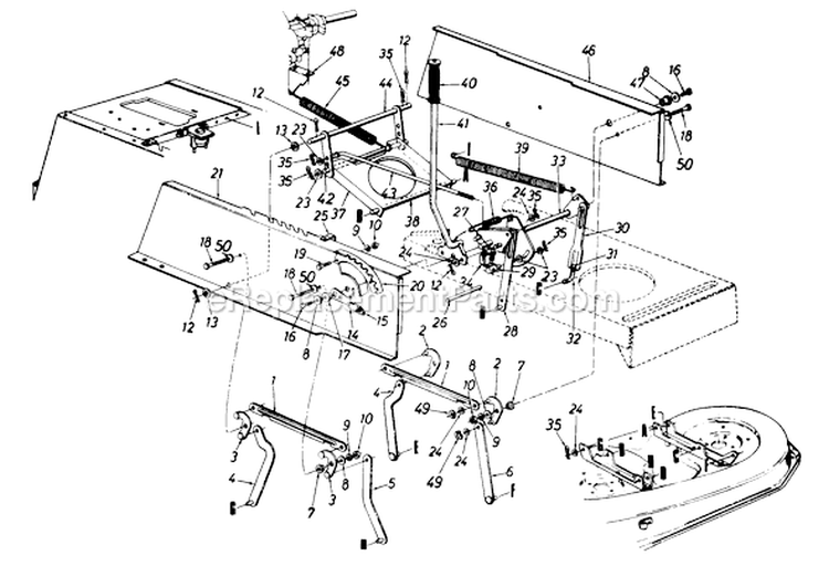Page B Diagram and Parts List for 135L667F704 1995 MTD Lawn Tractor