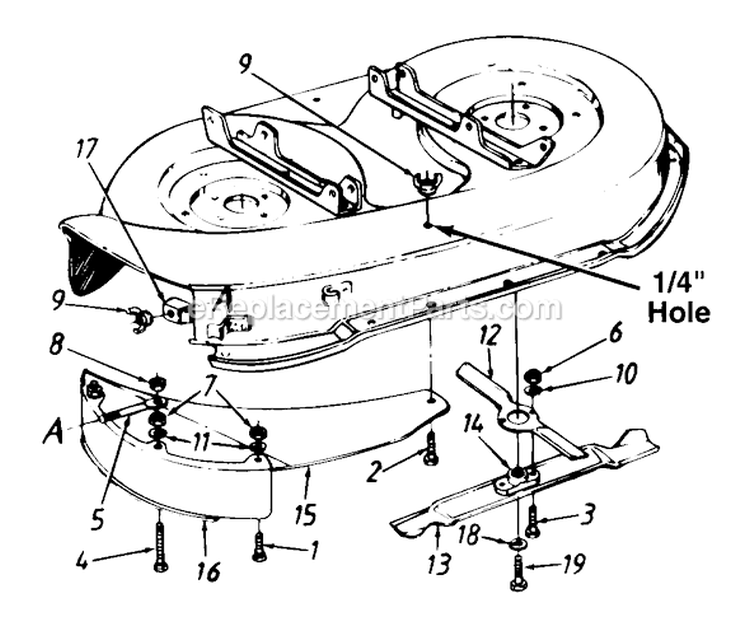 Page G Diagram and Parts List for 135L667F704 1995 MTD Lawn Tractor