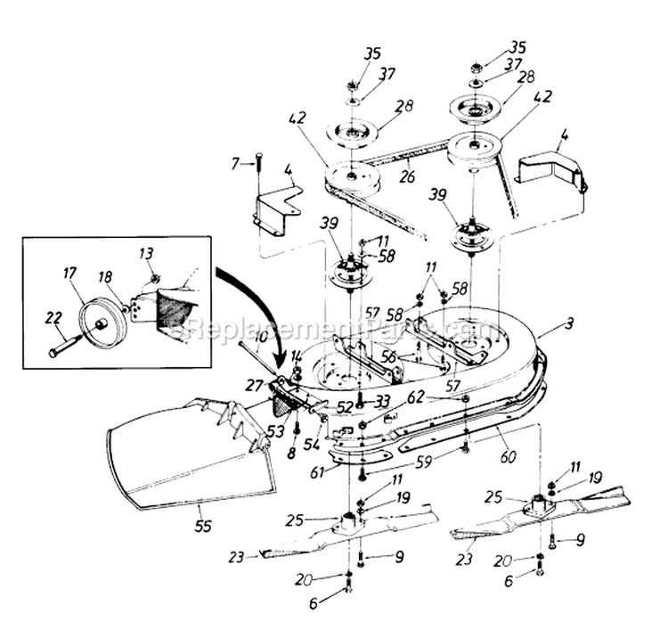 Page A Diagram and Parts List for 135L667G730 1995 MTD Lawn Tractor