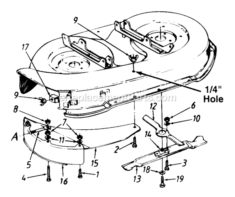 Page G Diagram and Parts List for 135L671F401 1995 MTD Lawn Tractor