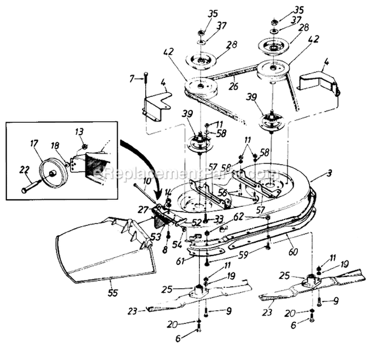 Page A Diagram and Parts List for 135L673G000 1995 MTD Lawn Tractor